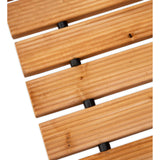 Plow & Hearth 8' Straight Outdoor Wooden Pathway | 18" Wide Rollout Outdoor Garden Walkway | Weather-Resistant Hardwood Cedar Board Walkway Landscape Edging | Decorative Lawn Patio Wedding Party