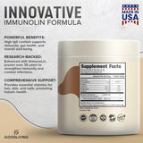 GoodLiving Grass Fed Colostrum Powder for Immune Support, Gut Health, Muscle Support & Wellness - Grass Fed Colostrum for Women & Men, Natural IgG Pure Whole Colostrum, Unflavored, 60 Servings