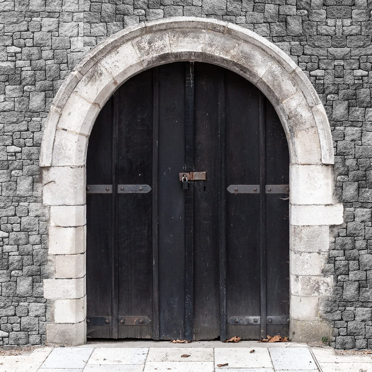 Chuangdi Brick Stone Wall Stone Wall Scene Setter Brick Sheet Wallpaper Curtains Door Removable Tablecloth Photo for Halloween Christmas Party and Home Decor(Gray,6 Pcs)