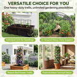 60 Inch Round Tomato Cages for Garden - 2 Pack Heavy Duty Metal Tomato Trellis Plant Support, Adjustable Height & Stackable, Easy Assembly for Outdoor Climbing Plants