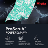 WypAll PowerClean ProScrub Heavy Duty Wet Towels (91367), Dual Action Cleaning, Large 9.5" x 12" Wipes, Refill Only (6 Packs of 75 Sheets, 450 Sheet Total)