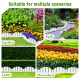 White Garden Edging Flexible Landscape Border with Anchoring Spikes for Lawn Flower Bed Outdoor Decor (30)