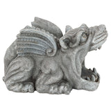 Design Toscano Roland the Gothic Gargoyle Gutter Guardian Rain Downspout Extension Outdoor Statue, 10 Inch Long, Cast Stone Resin, Grey Stone Finish