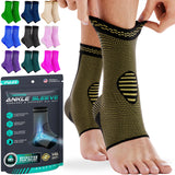 Modvel Foot & Ankle Brace Socks for Sprained Ankle Compression Sleeve - Plantar Fasciitis Relief Brace, Foot Support for pain Women & Men - Tendonitis & Arthritis Feet Sleeve, Stabilizing Ankles Wrap