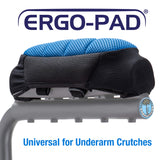 ErgoPAD- Soft Ergonomic Double-Layer Foam Padding for Underarm Crutches. Universal Underarm Double-Padded Crutch Pillow Covers with Lateral Cushioned Support (2 Unit Pack-Universal)
