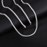 Gemsme 4.0mm Cubic Zirconia Tennis Necklaces for Women and Men |White18inch