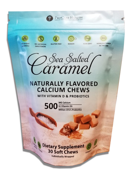 ProCare Health | Calcium Soft Chew | Sea Salted Caramel l 30 Count