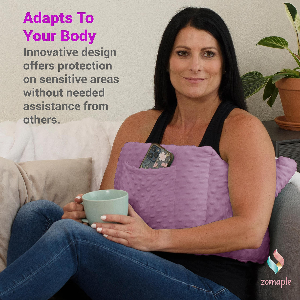 Zomaple Mastectomy Pillow - Post Surgery Pillow, Mastectomy Recovery Must Haves, Breast for After Heart Surgery, Reduction & Augmentation Patients Sleeping, Recovery Seatbelt Protection-Surgery Gift