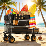 Beach Wagon with Big Wheels for Sand, Double-Decker