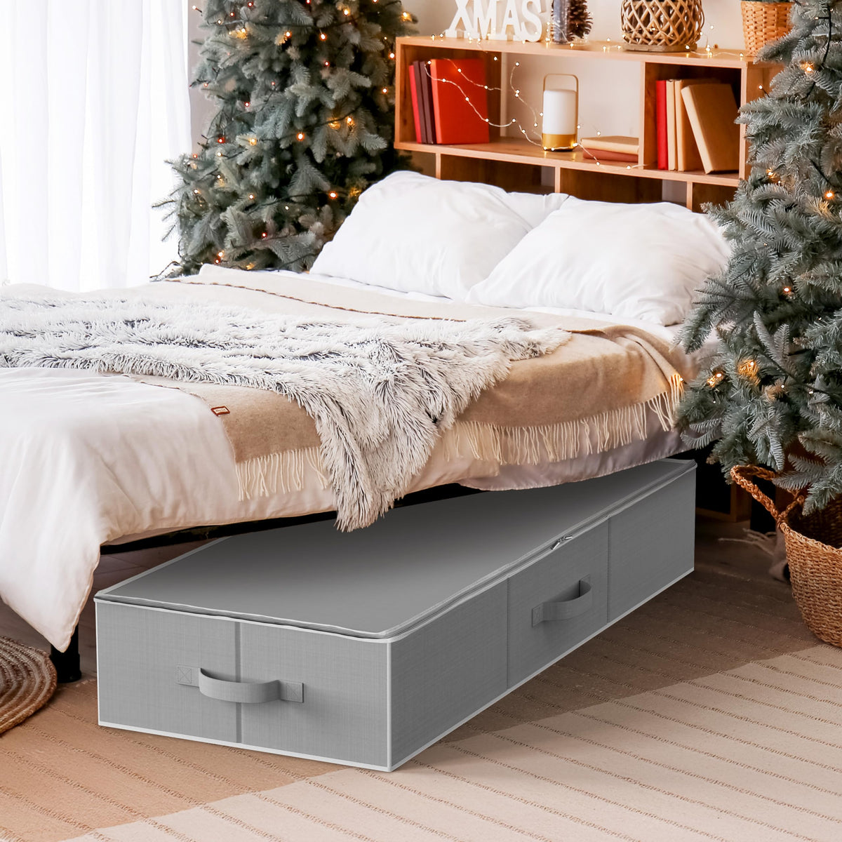 Simple Houseware 41.5" Wrapping Paper Organizer, Fits 40 Rolls, Gray