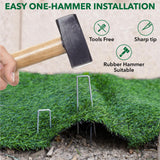 UNCO- Galvanized Landscape Staples 6 Inch, 200 Pack, Garden Staples, U-Shaped Landscape Pins for Weed Barrier Cover, Ground Cover