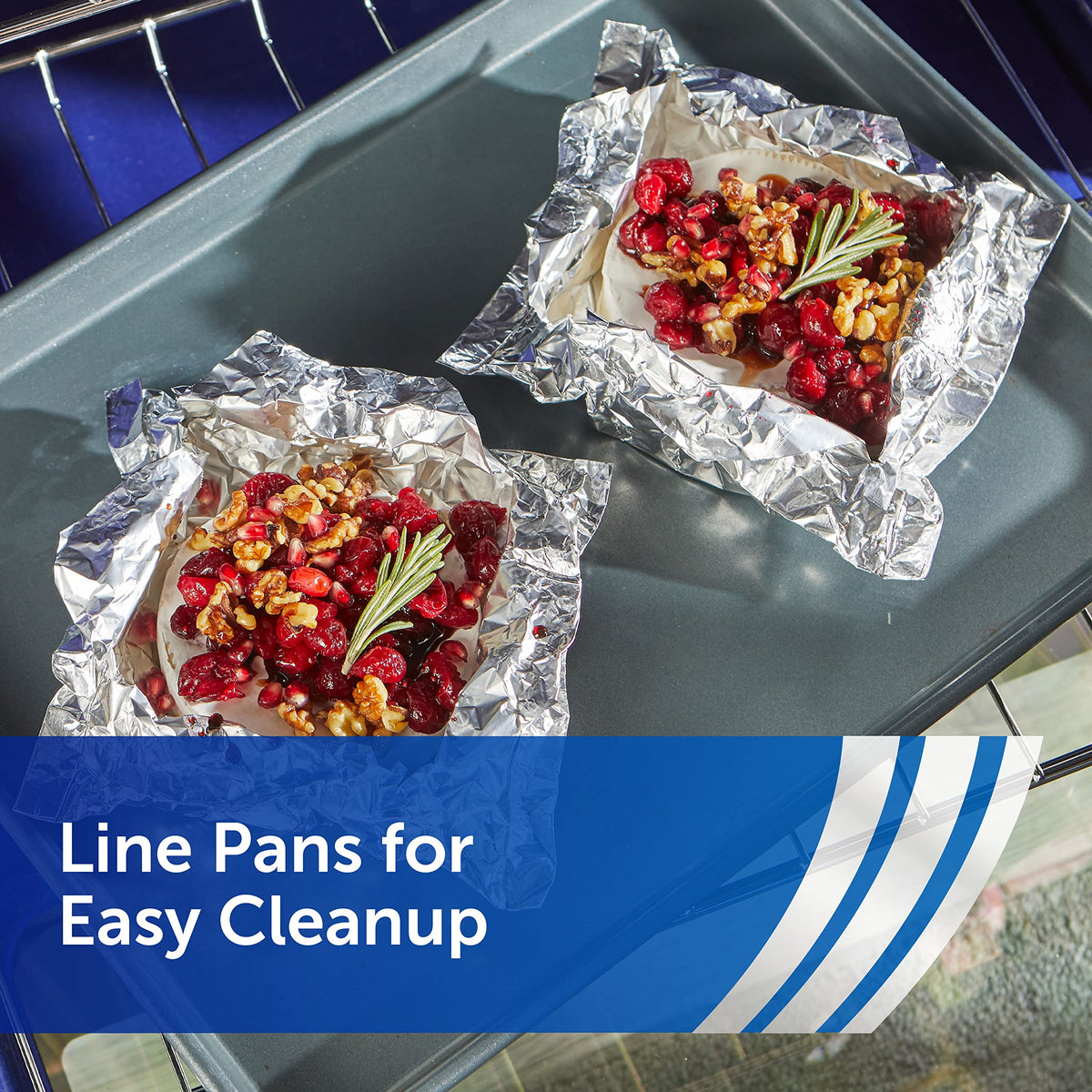 Reynolds Wrap Non Stick Aluminum Foil, Nonstick Aluminum Foil Roll, Prevents Food Sticking and Messy Cleanup, Great for Covering Casseroles and leftovers, 43.33 Yards x 12 Inches, 130 Sq.Ft.