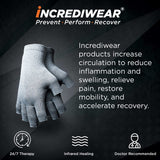 Incrediwear Fingerless Circulation Gloves Arthritis Gloves (Grey,Small)