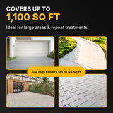 CAF Outdoor Cleaning EXIMO Waterless Concrete Cleaner, Oil Stain Remover for Asphalt, Driveway, Garage Floor, Basement and Walkway Surfaces, Natural Concrete Cleaner Powder Treatment, 3 lb Container