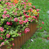 Worth Pre-Rusted Wide-Corrugated Garden Edging, 10" x20Ft Sturdy Steel Lawn Landscape Edging, Bendable Metal Long Strips of Garden Border for Raised Flower Bed Tree Surrounds