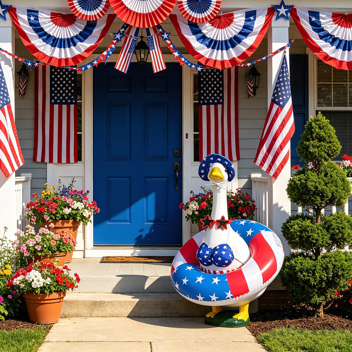 Bikini Porch Goose Outfits Fits 23" Goose Statue Summer Porch Goose Outfit