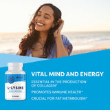 Vimergy L-Lysine – Promotes Healthy Skin, Hair & Nails* – Supports Healthy Metabolism* – Vegan, Non-GMO & Gluten-Free – 90 Capsules