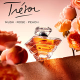 Lancôme Trésor Eau de Parfum - Long Lasting Fragrance with Notes of Rose, Lilac, Peach & Apricot Blossom - Elegant & Romantic Women's Perfume - 1.7 Fl Oz