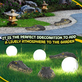 Silipull 3 Pcs Floating Alligator Head Decoy Pool Accessories 12.6 Inch Fake Alligator Pool Float Decoy for Goose, Duck Control, Garden and Patio Accessories (Classic)