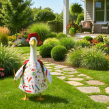 Hodola Back to School Porch Goose Outfits with Student Glasses & Backpack - Fits 23" Plastic Goose Statue - Goose Clothes for Class, Lawn, Yard, Garden Decor