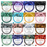 SAMOCO 16Pcs Natural Healing Crystal Bracelets for Women Men