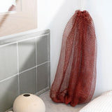 BELLANOMI African Exfoliating Net Sponge, Authentic, Ethically sourced from Nigeria, 45 inches Long, Back Scrubber for Daily use (Copper Brown)