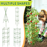 SORANGEUN 63-Inch Heavy Duty Tomato Cages, 4-Pack Extra Tall Metal Tomato Trellis, Steel Tube Plant Cage for Indeterminate Tomatoes, Cucumbers, Pole Beans – Rust-Proof Coated
