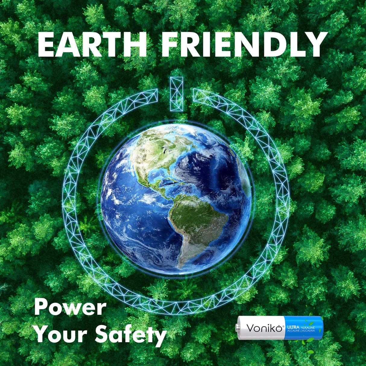 Voniko - Premium Alkaline Battery - AA and AAA 200-Count Combo Pack Batteries, 100-Count Each, 10-Year Shelf Life, Recloseable Packaging