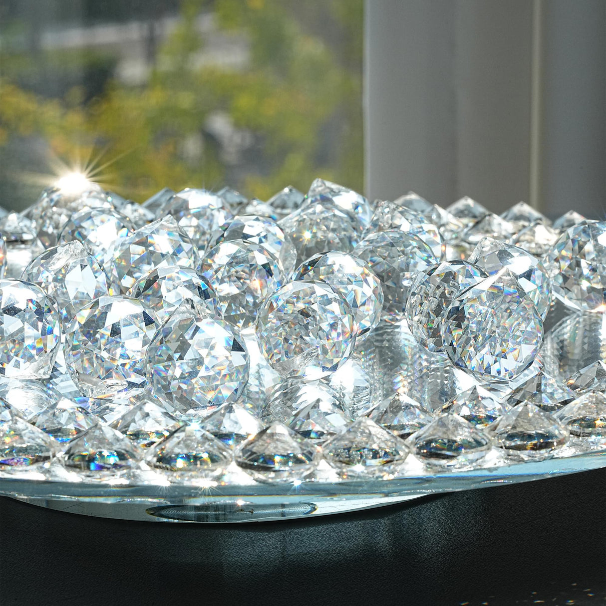 48pcs Clear Crystal Ball Prism 20mm Chandeliers Prism Sun Catcher Hanging
