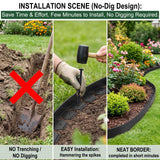 Garden Edging Border/Landscape Edging,100FT 2 Inch Tall Plastic Flexible Lawn Border with 150 Stakes,No Dig Garden Edging Kit for Landscaping,Garden Bed,Yard,Flower Bed,Pathway