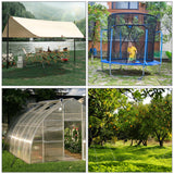 hannger 4 Pack 18" Ground Anchors Shed Anchor Kit with 1/8" Galvanized Cable & Turnbuckles, Heavy Duty Trampoline Anchors for Swingset Canopy Carport Gazebo Greenhouse Tree