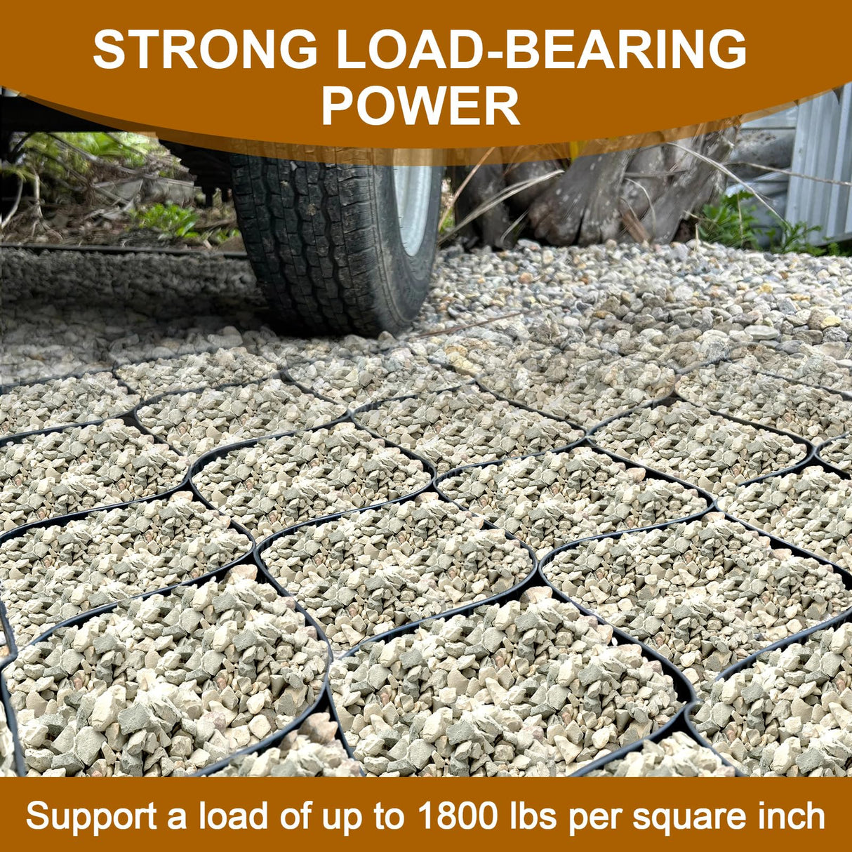 TIyneayle 2" Ground Gravel Grid Geogrid 20x5 FT Geocell Geo Grid for Driveway Walkway Landscaping Erosion Control