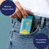 happimess WPE1005A-6SET On-the-Go Multi-Surface Cleaning Wipes, Lemon Scented Travel Wipes, 36 Mini Packs, 7 Wipes Per Pack (252 Total Wipes)