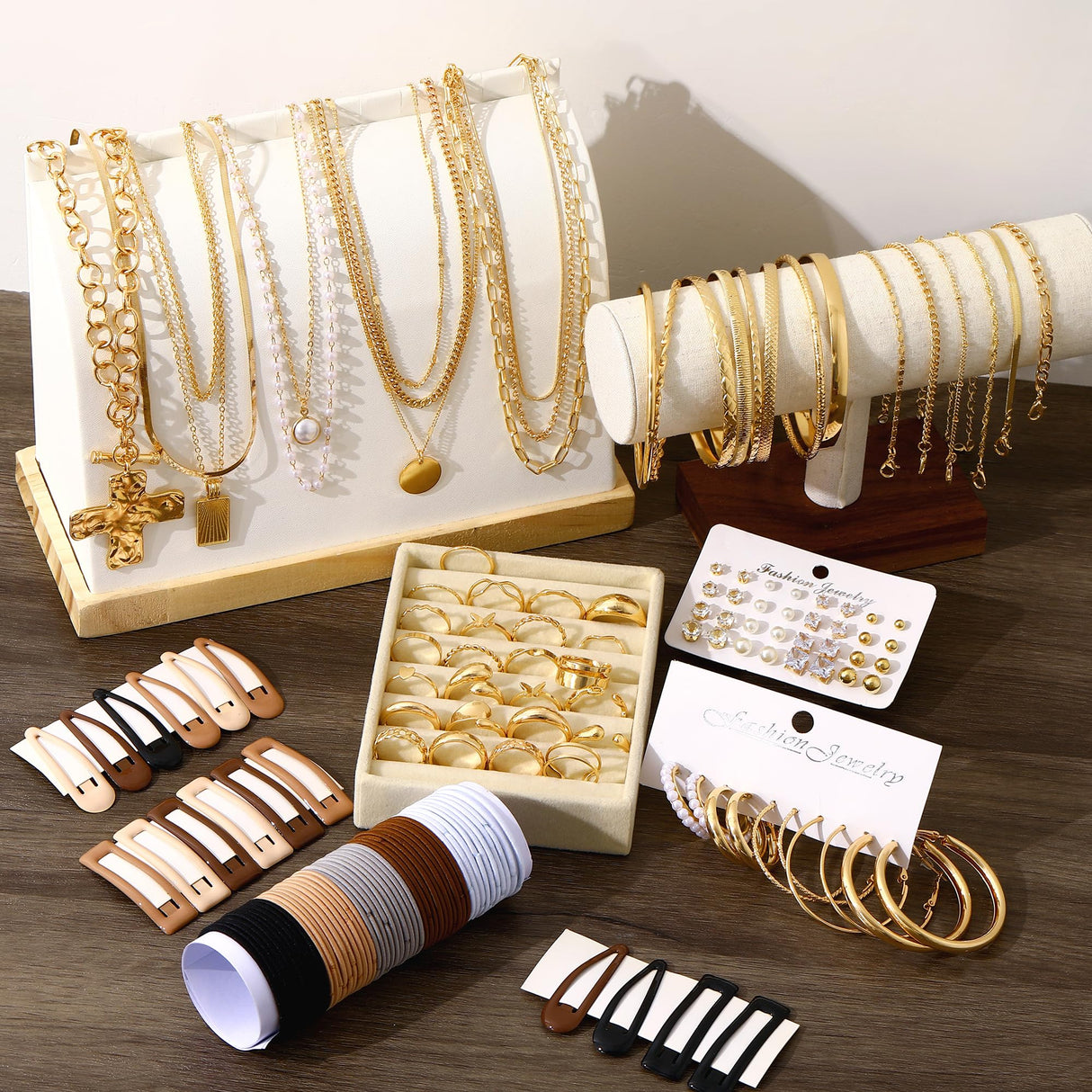 FANDY 137 Pieces Gold Jewelry Set for Women