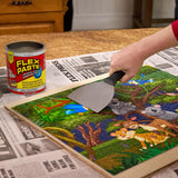 Flex Paste, Waterproof Paintable Putty, Spackle Sealant, Fill Gaps Cracks Holes - Block Out Water and Air - UV Resistant - Walls, Drywall, EPDM, Concrete, Roof, RV Repairs, Clear, Quart