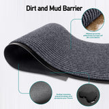 MaxMat® Extra Large Commercial Floor Mat, 3 x 5 Feet Heavy Duty Made in USA Commercial Door Mat, Waterproof, Low-Profile, Easy to Clean, Rubber Backing Entry Mudroom Rug (Charcoal Grey)