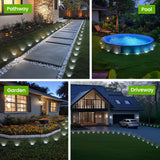 Mini Solar Ground Lights, 12 Pack Solar Powered Pathway Lights, Waterproof Outdoor Light for Garden, Driveway, Walkway, Backyard, Patio (Cool White)