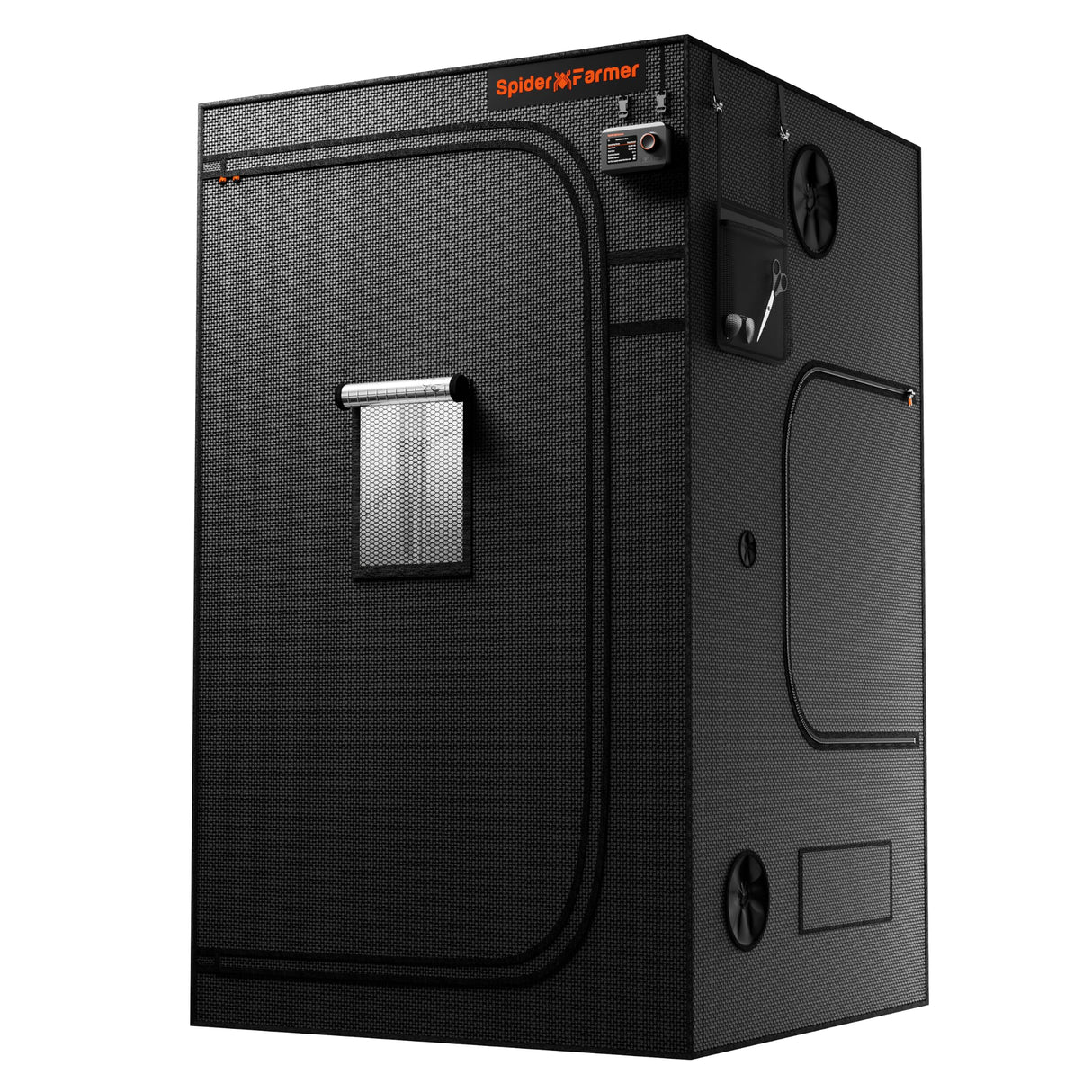 Spider Farmer 4x4 Grow Tent 2026 New, 48"x48"x80" with Cable Pass-Through, Controller Landyard, Enlarged View Window, 1680D Thicken Mylar Canvas for Indoor Hydroponic Growing for SF4000 SE5000 G5000