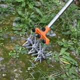 BARAYSTUS Rotary Cultivator Garden Rotary Tiller Adjustable Stainless Steel Poles Hand Tiller for Soil Mixing or Reseeding Grass Lawn Tiller Total Length 57 Inch
