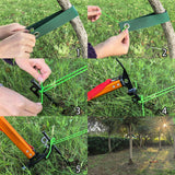 Heavy Duty Tree Stakes and Supports Kit for Leaning Tree Against Bad Weather Plant Support Stakes for Outdoor Plants 6 Pack