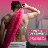 SolDove Bath Sponge Exfoliating Washcloth for Body African Net Shower Exfoliating Towel Back Scrubber Shower Rag Bath Accessories for Smoother Skin (Pink)
