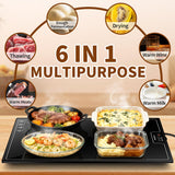 Warming Mat for Food (L 22"x14"), Warming Trays for Buffets Party & Daily Use, Temperature Control Food Warmer, Full Surface Warm Tempered Glass Food Warming Mat, Black Electric Warming Tray