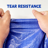 Tarp 8x10(4 Packs) ft 100% Waterproof Uv Resistant High Durability Multipurpose 5mil Blue Tarp for Covering Courtyards, Cars, Camping, Gardens, Pet Nests -by MVPNET