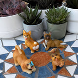 Mood Lab Fairy Garden Dog Figurines - Realistic Puppy Set (4 pcs) - Miniature Decorative Statues - Outdoor & Indoor Garden Decor
