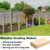 Colingmill 20 Pieces Wooden Garden Stakes 24 Inch Grade and Survey Stakes Wooden Garden and Sign Posts for Plant Support Silt Fence Yard Farm Survey Boundaries Baselines