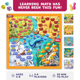 Number Hunter Math Board Game for Kids 5-7, 1st Grade & Kindergarten