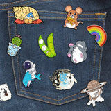 50-Pack Mixed Enamel Brooch Bulk Set,Lapel Badges, Cartoon Plant Enamel Pin Sets, Funny Button Pins Jewelry for Backpack Cloths Hats Jacket Decoration (50 PCS)