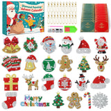 Diamond Painting Advent Calendar 2026 for Girls Kids 24 Days Christmas Countdown Calendar with Dimond Art Painting Kits Accessories for DIY Gem Keychains Crafts for Christmas Gift