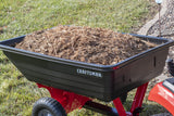 Craftsman Tow Poly Dump Cart for Lawn Tractors and ATVs, 350 lb Load Capacity, 10 Cu Ft Lawn and Garden Utility Trailer