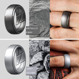 ThunderFit Men's Silicone Rings, Breathable Rubber Bands, 10mm Wide